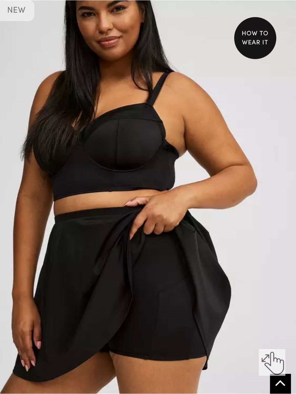 Torrid swim skirt with pocket shorts Size 3 NWT